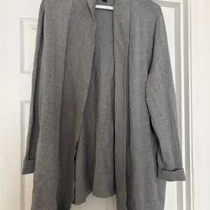 Lands' End Heather Gray Knit Sweater